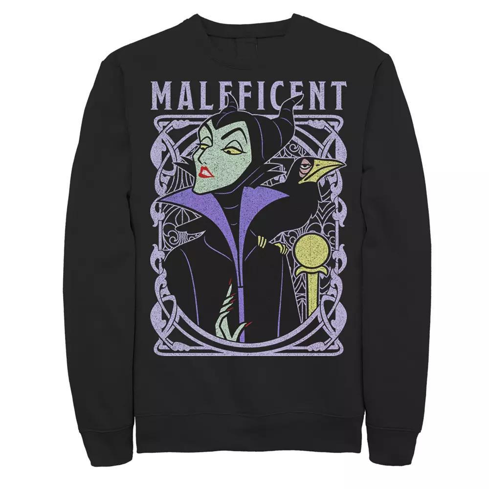 Disney's Sleeping Beauty Maleficent Men's Old School Poster Sweatshirt, Size: Medium, Grey Heather Product Image