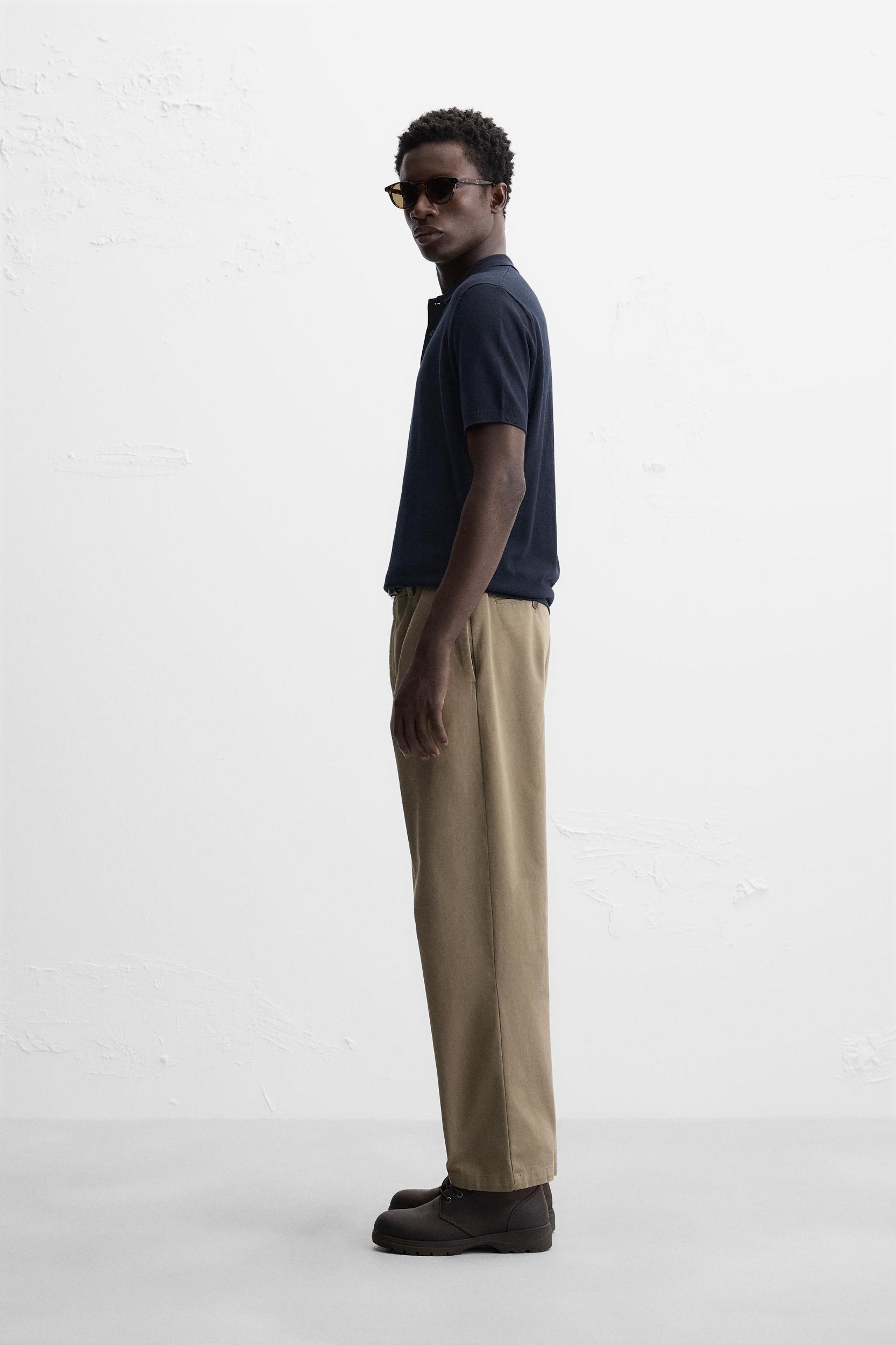 VISCOSE BLEND KNIT POLO SHIRT Product Image