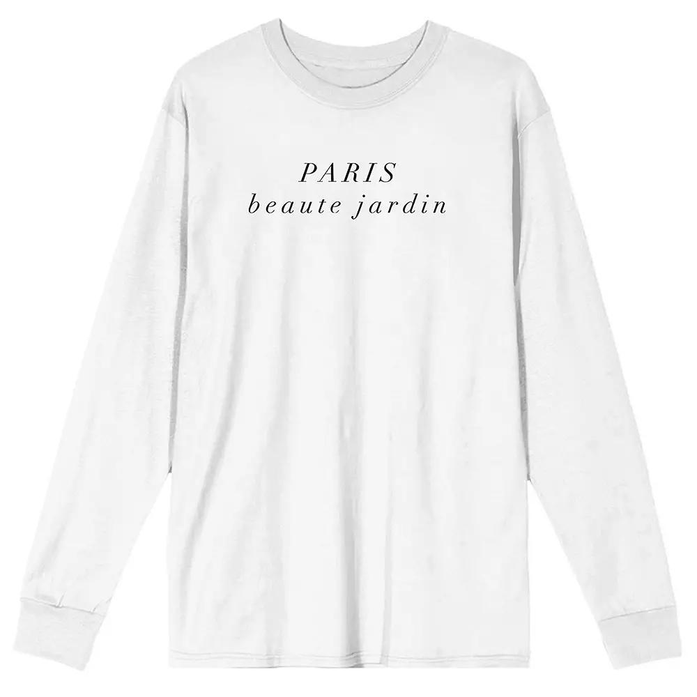 Men's Paris Beaute Jardin Graphic Sweatshirt, Size: Small, White Product Image
