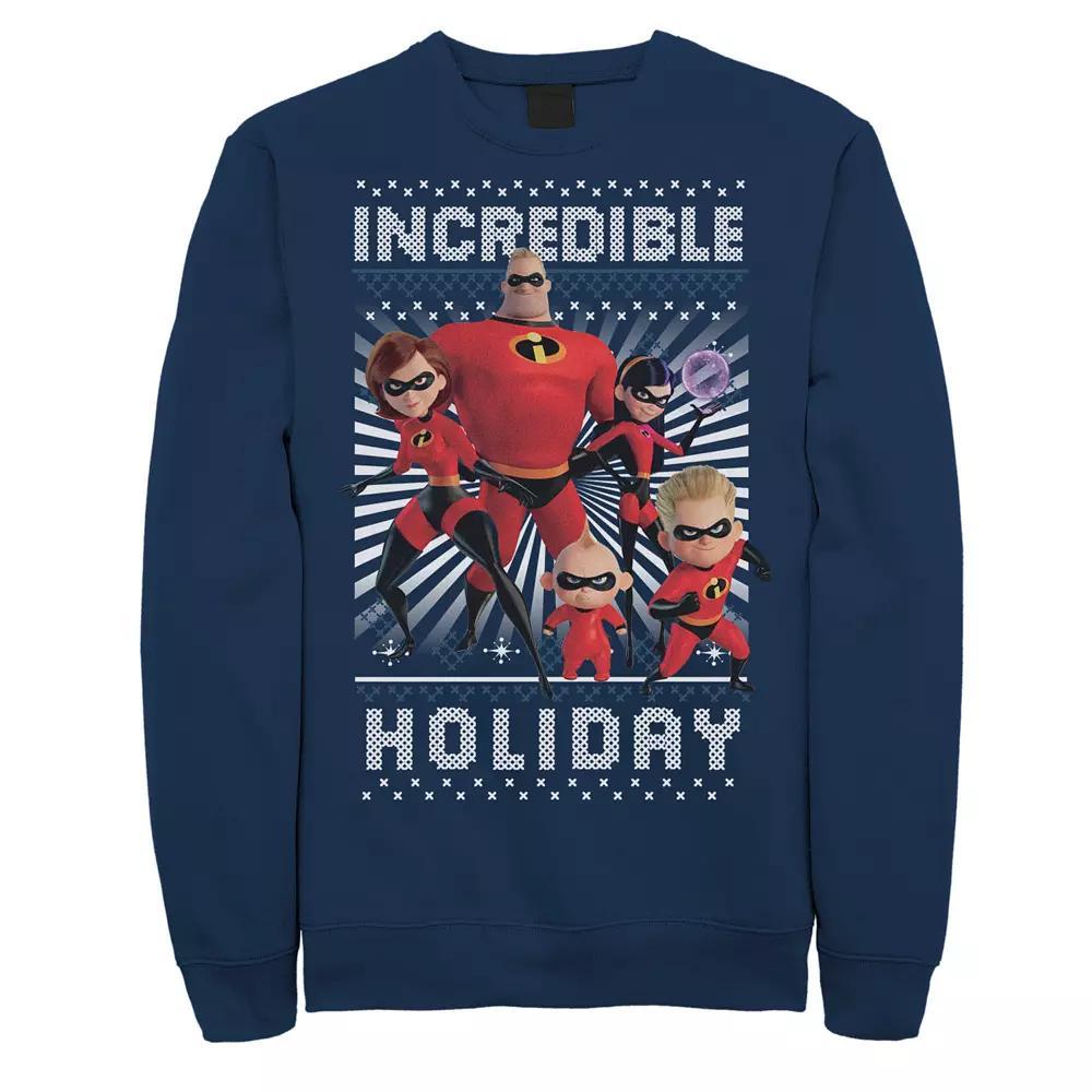 Disney / Pixar's Incredibles 2 Men's Holiday Sweatshirt, Size: 3XL, Blue Product Image