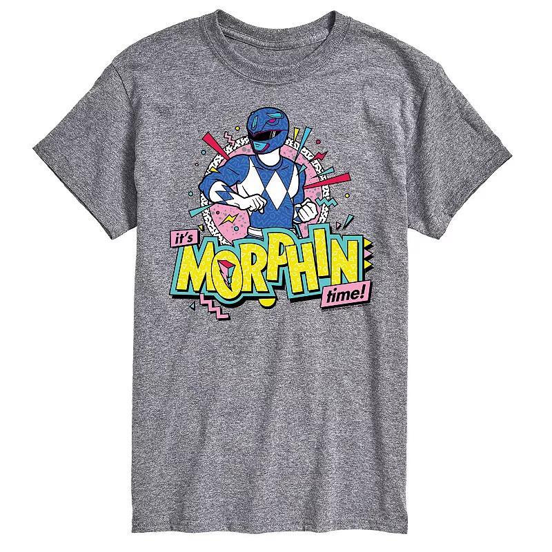 Mens Power Rangers Morphin Time Blue Graphic Tee Product Image
