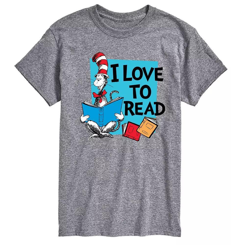 Men's Dr. Seuss The Cat in the Hat I Love To Read Graphic Tee, Size: XL, Yellow Product Image