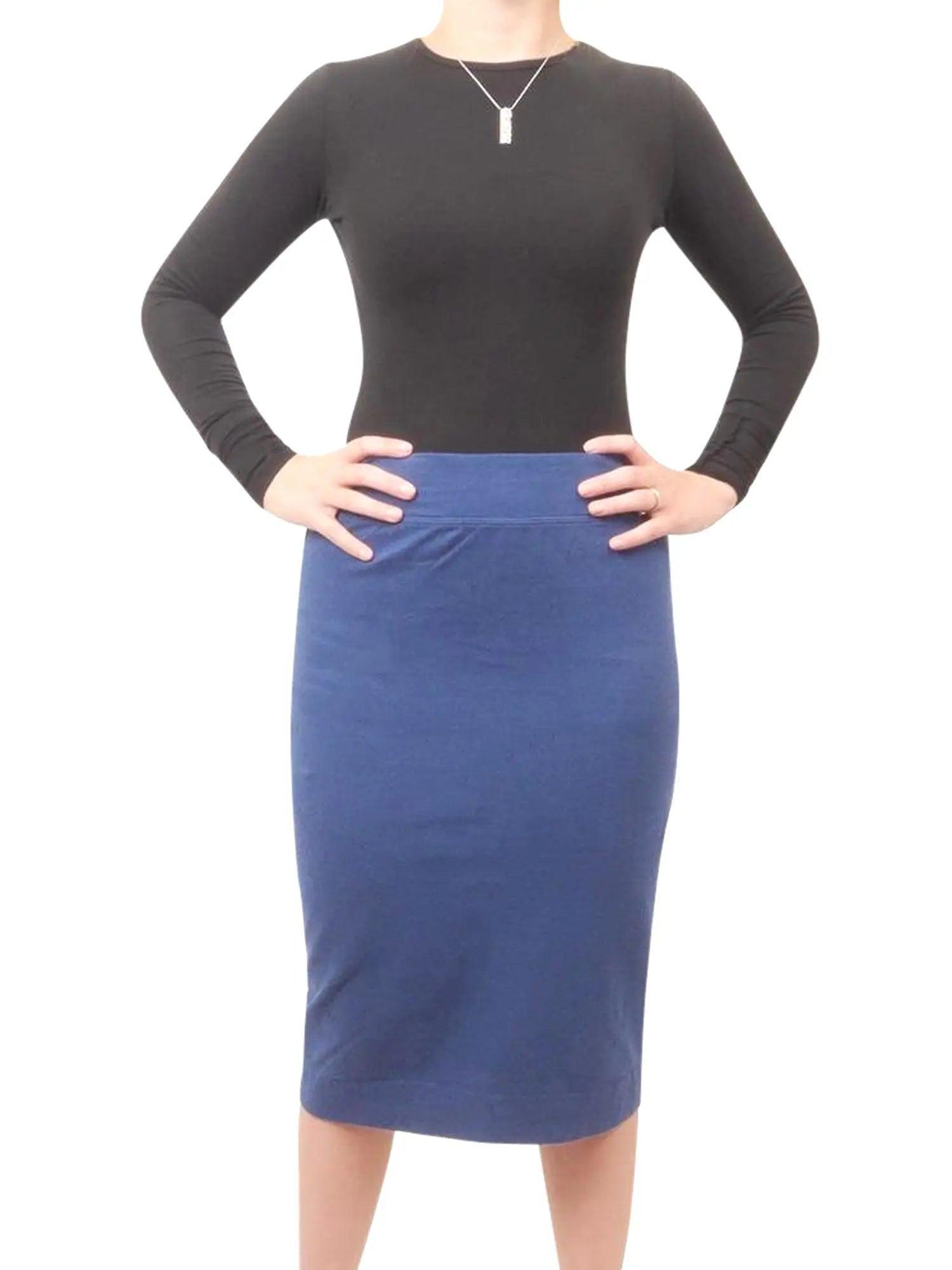 Hard Tail Wide Cut Cotton Pencil Skirt W-525 Product Image