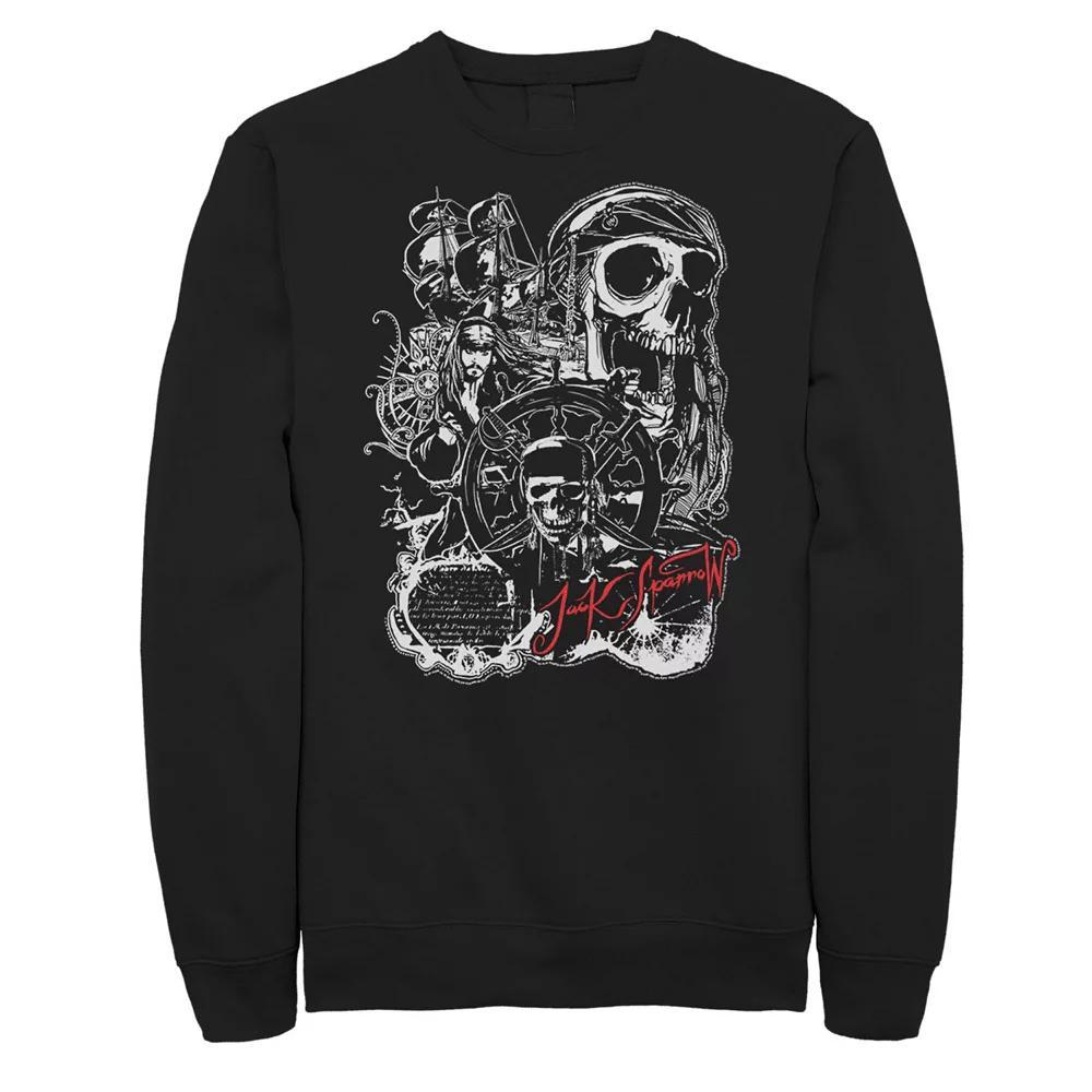Disney's Pirates of the Caribbean Big & Tall Jack Sparrow Black Pearl Skull Graphic Fleece, Men's, Size: 4XB Product Image