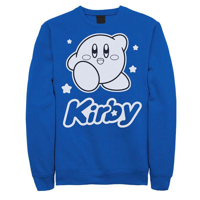 Men's Nintendo Kirby Monochrome Style Graphic Fleece, Size: XL, Black Product Image