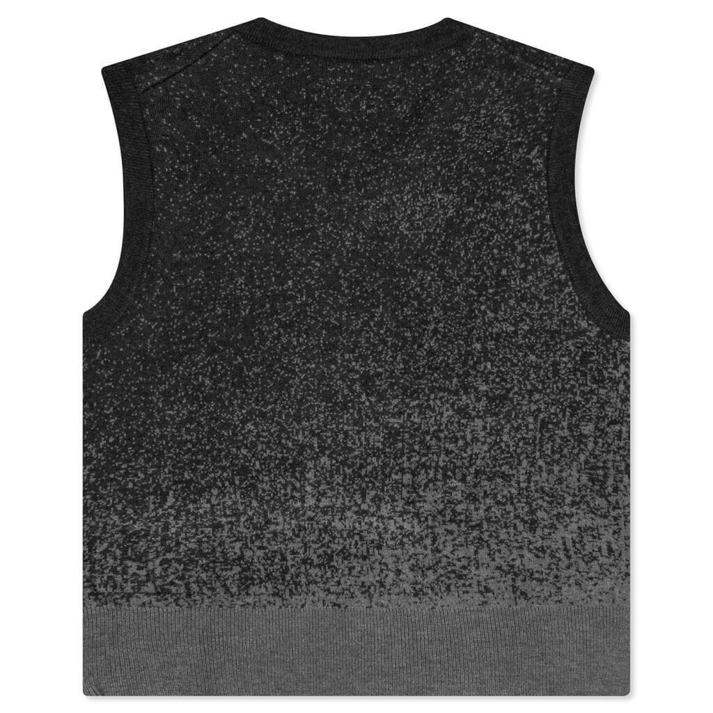 Knitted Gradient Vest - Black/Grey Male Product Image