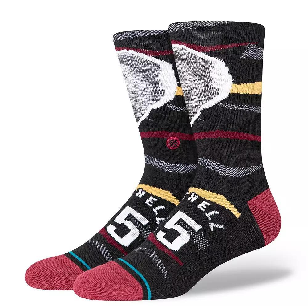 Men's Donovan Mitchell Utah Jazz Faxed Player Crew Socks, Size: Large, Jaz Black Product Image