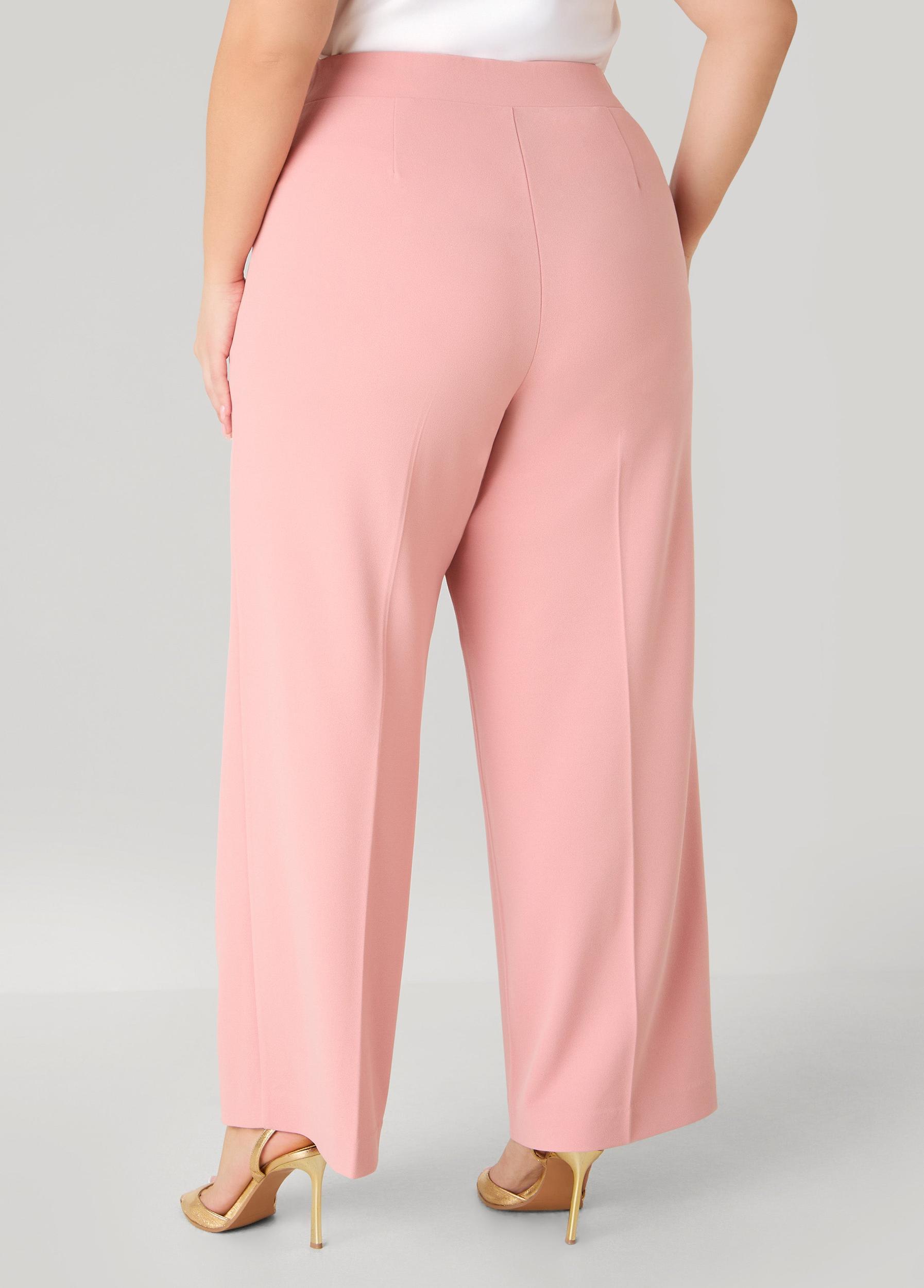 Belted Pleated Straight Leg Pants Product Image