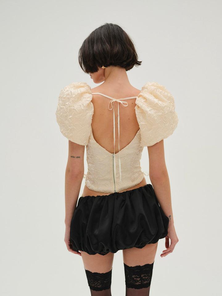 Frosted Organza Top — Ivory Product Image