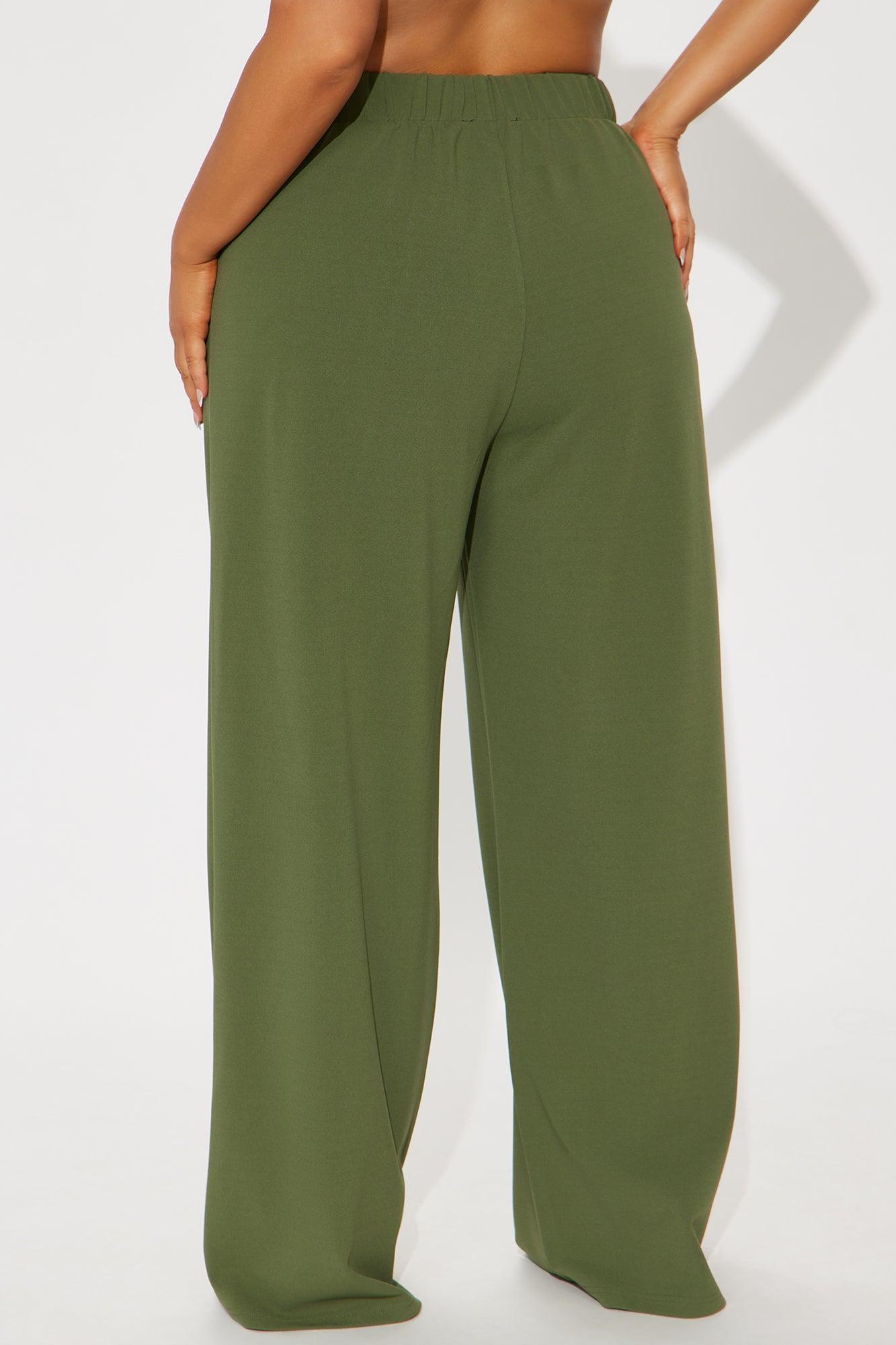 What Matters Most Wide Leg Trouser - Hunter Product Image