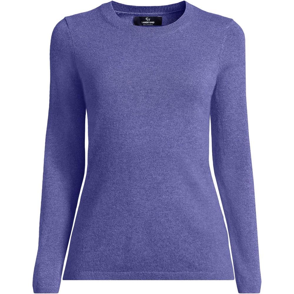 Plus Size Lands' End Crewneck Cashmere Sweater, Women's, Size: 2XL, Purple Heather Product Image