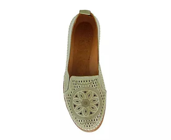 Spring Step Ingrid Women's Leather Loafers, Size: 39, Olive Green Product Image