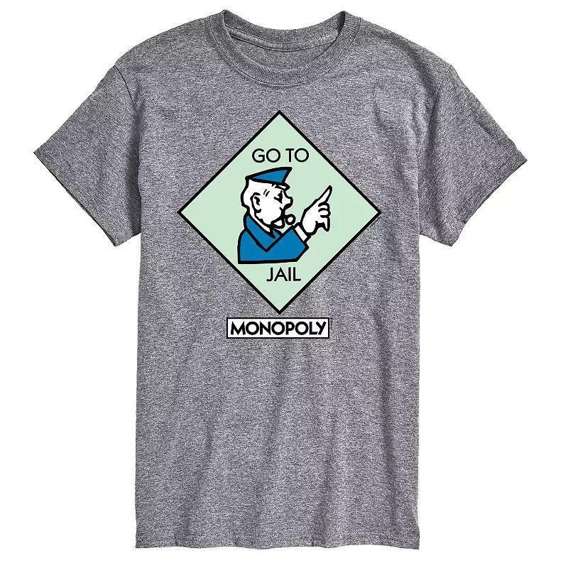 Mens Monopoly Go To Jail Square Graphic Tee Product Image