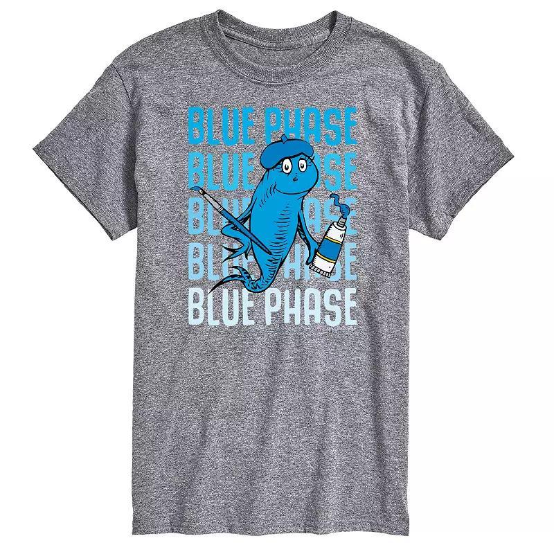 Big & Tall Dr Seuss Blue Fish Tee, Mens Product Image