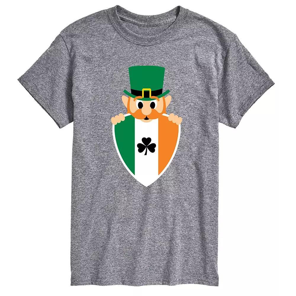 Big & Tall Leprechaun Irish Shield Tee, Men's, Size: XXL Tall, Gray Product Image