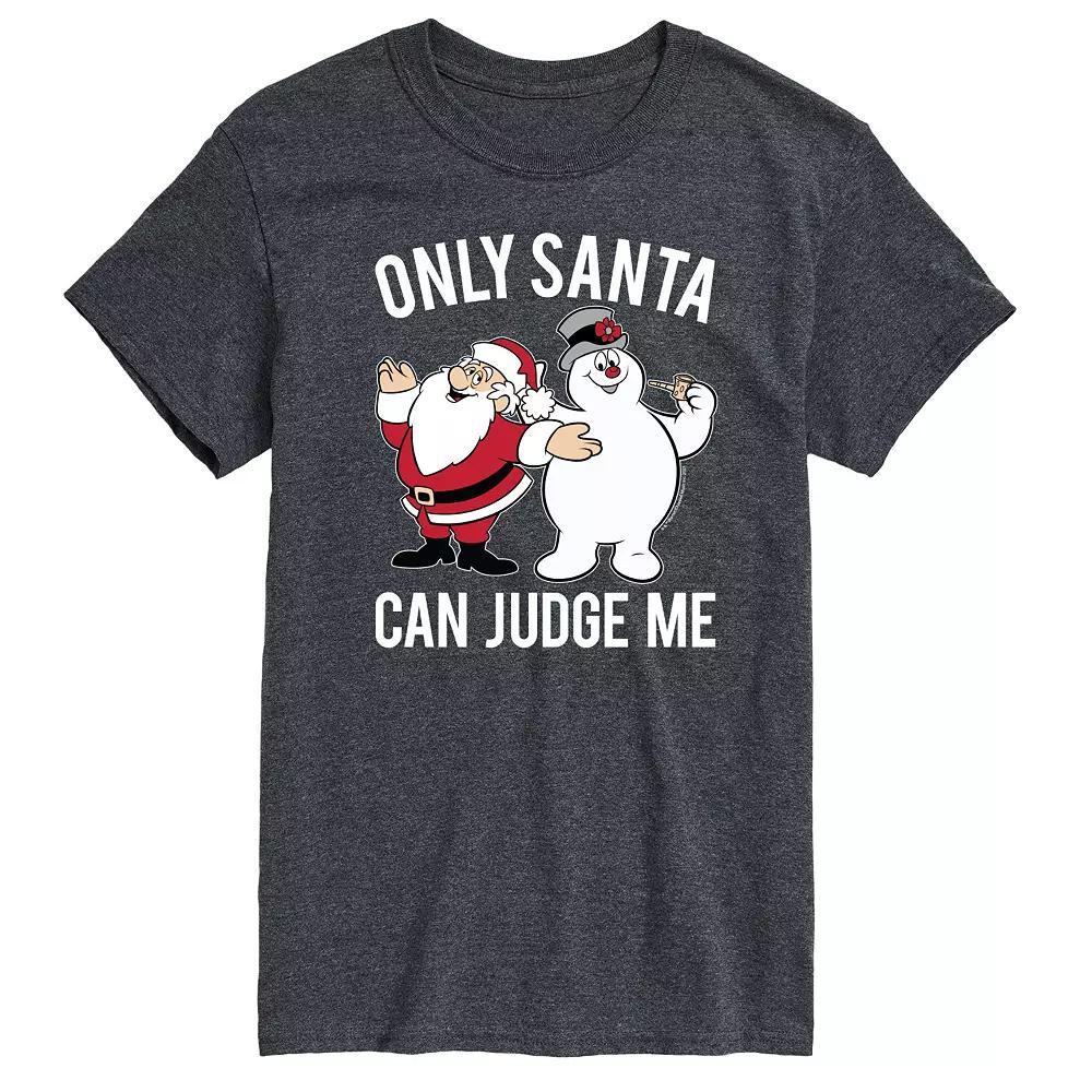 Men's Frosty The Snowman Only Santa Can Judge Me, Size: 3XB, Gray Product Image