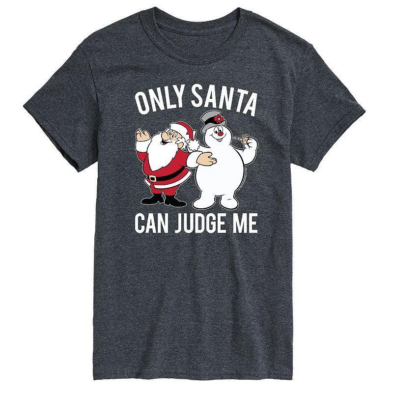 Men's Frosty The Snowman Only Santa Can Judge Me, Size: 3XB, Gray Product Image