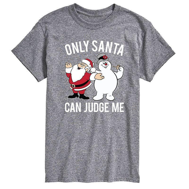 Men's Frosty The Snowman Only Santa Can Judge Me, Size: 3XB, Gray Product Image