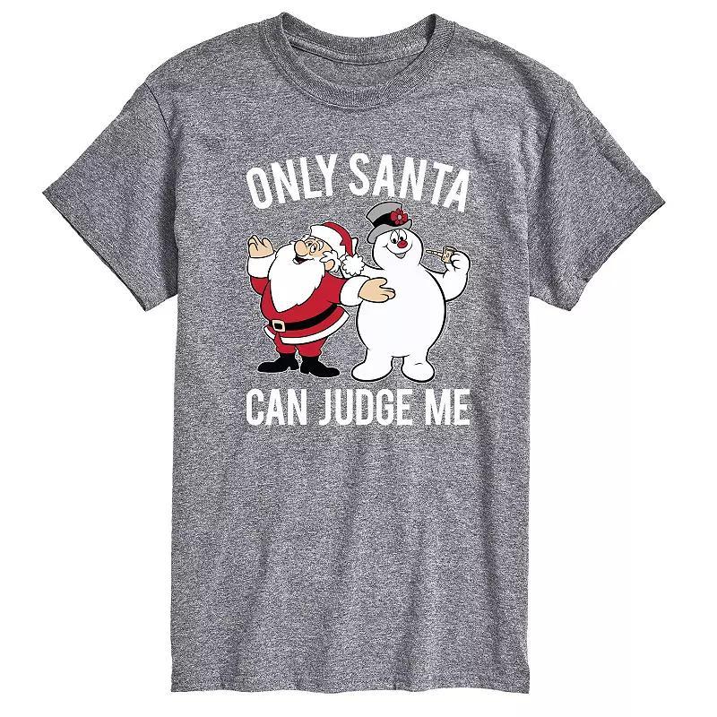 Men's Frosty The Snowman Only Santa Can Judge Me, Size: 3XB, Gray Product Image