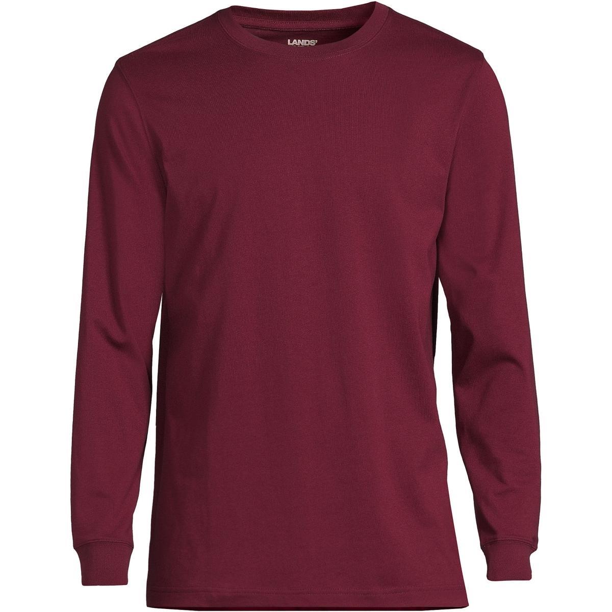 Big & Tall Lands' End Super-T Long Sleeve Classic-Fit Tee, Men's, Size: 2XB, Black Product Image