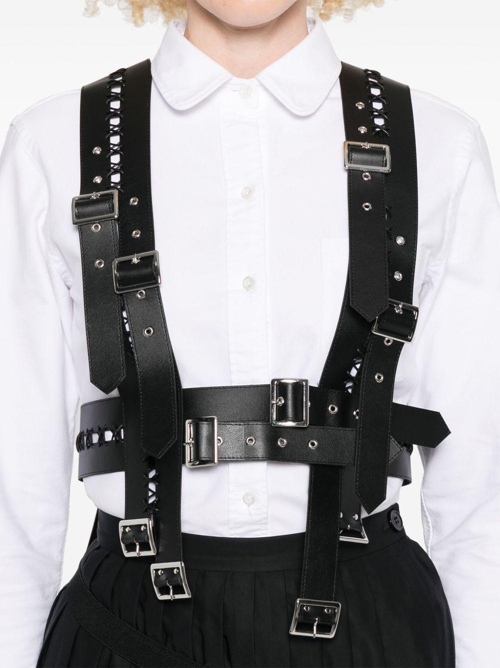 faux-leather harness vest Product Image
