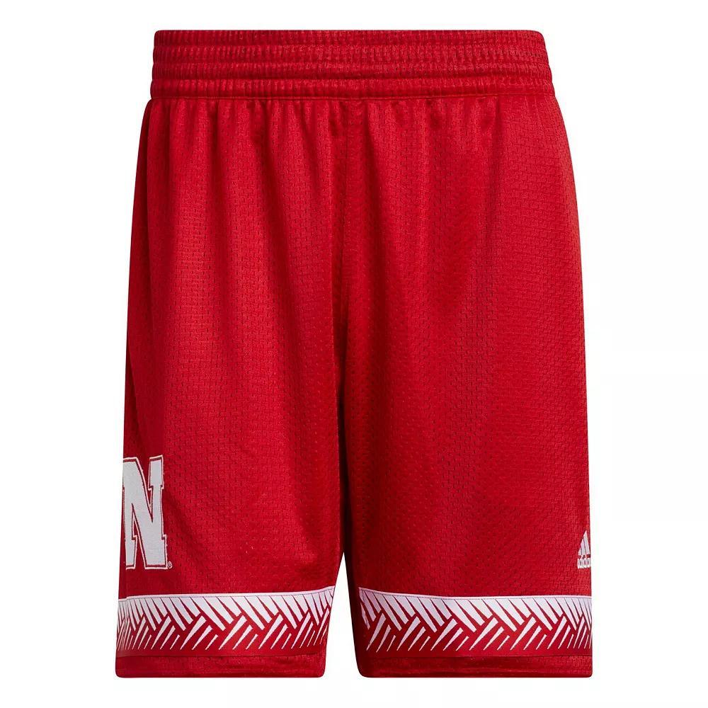 Men's adidas Scarlet Nebraska Huskers Swingman Replica Basketball Shorts, Size: Large, Red Product Image