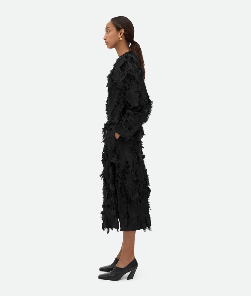 Women's Viscose Fil Coupe Top in Black Product Image