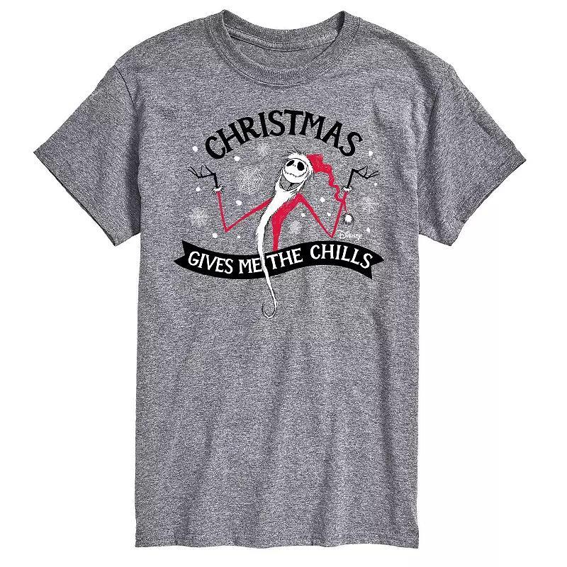 Men's Nightmare Before Christmas Chills Tee, Size: XL Tall, Gray Product Image