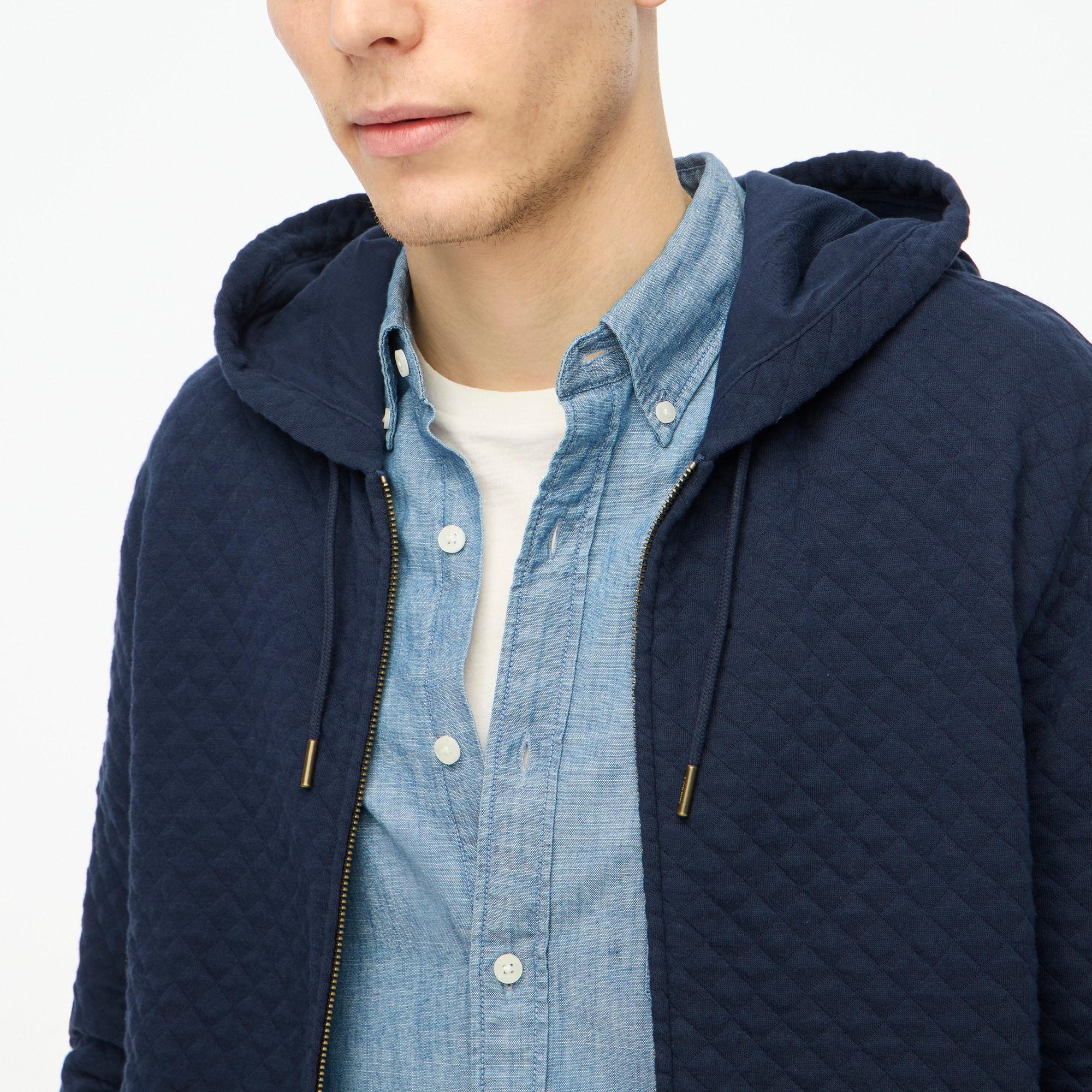 Quilted full-zip hoodie Product Image
