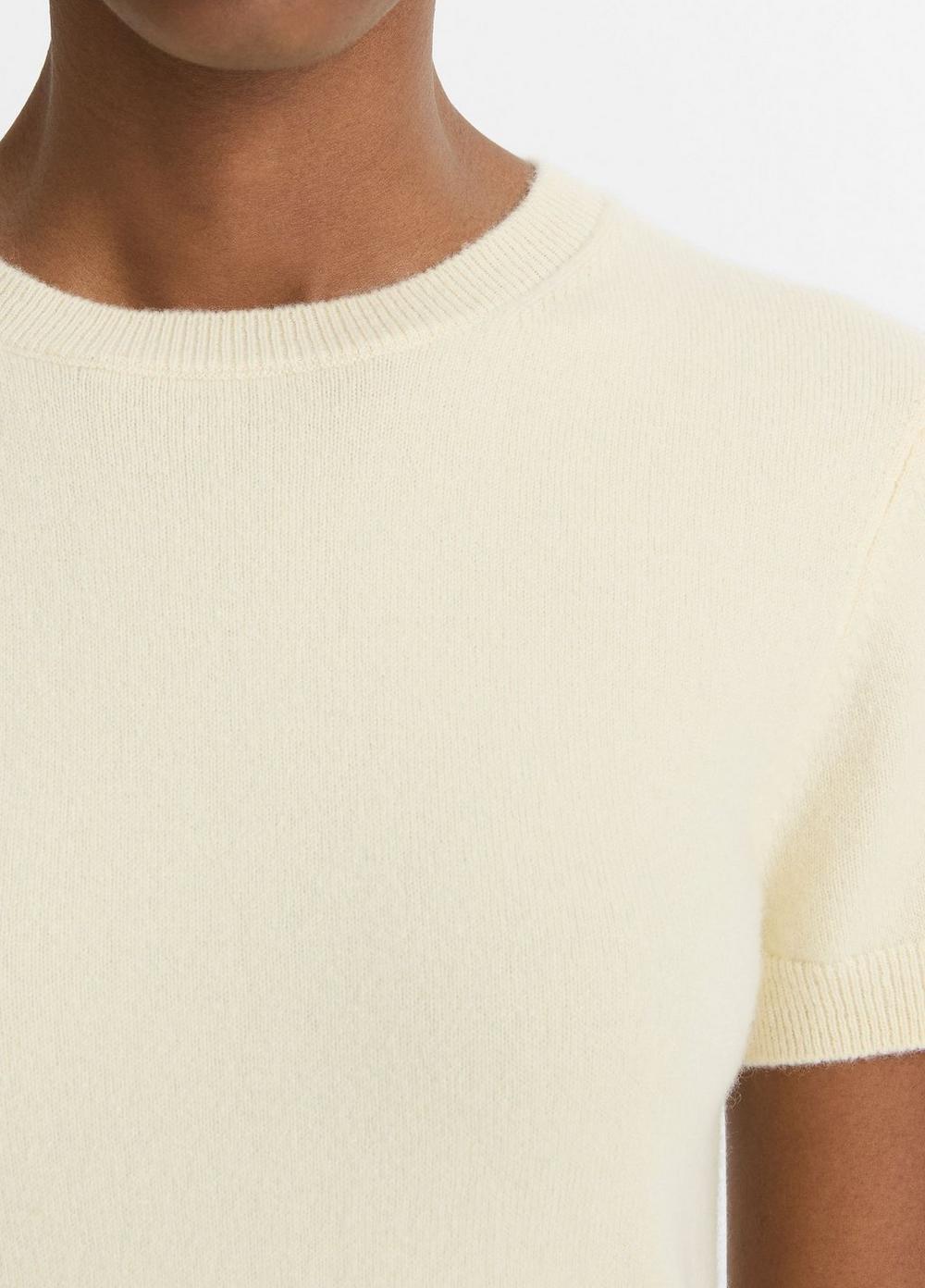 Womens Wool & Cashmere-Blend Short-Sleeve Sweater, Ruby Ink, Size XXS Vince Product Image