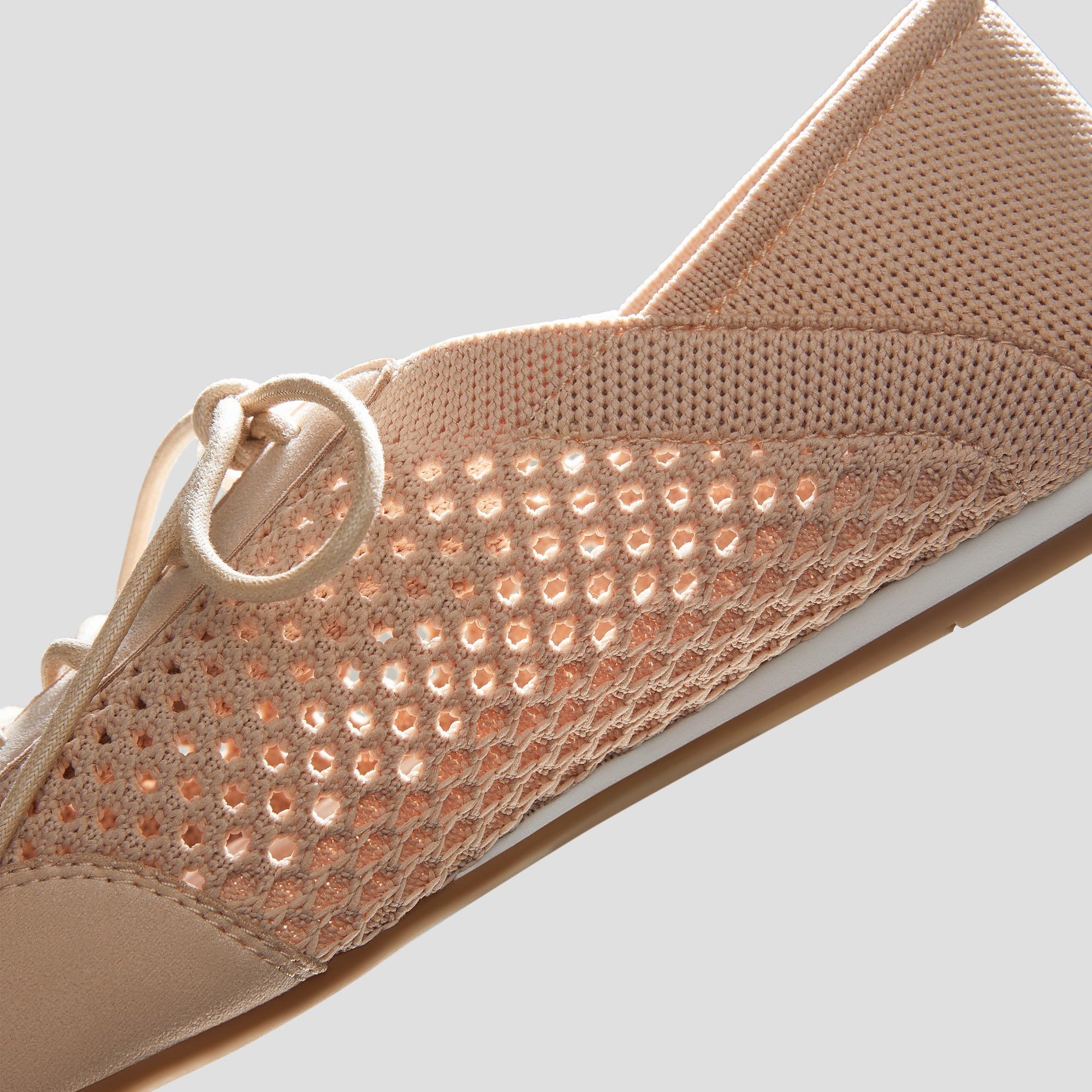 Round-Toe Lace-Up Mesh Sneakers (Yara) Product Image