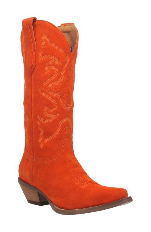 Dingo Out West Women's Suede Cowgirl Boots, Size: 8.5, Orange Product Image
