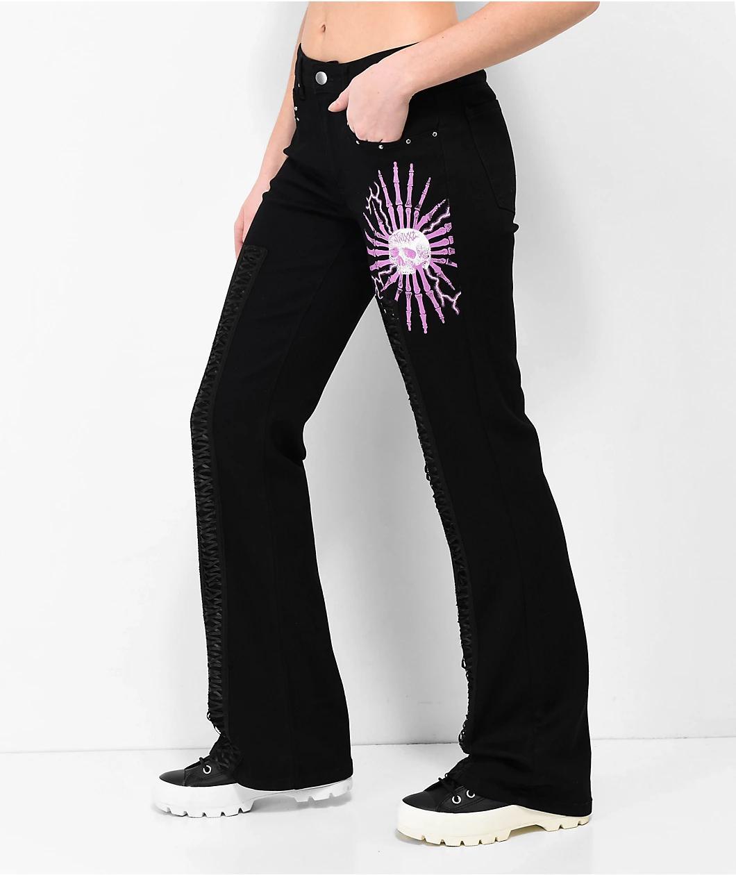 SWIXXZ Raising Hell Black Denim Jeans Product Image