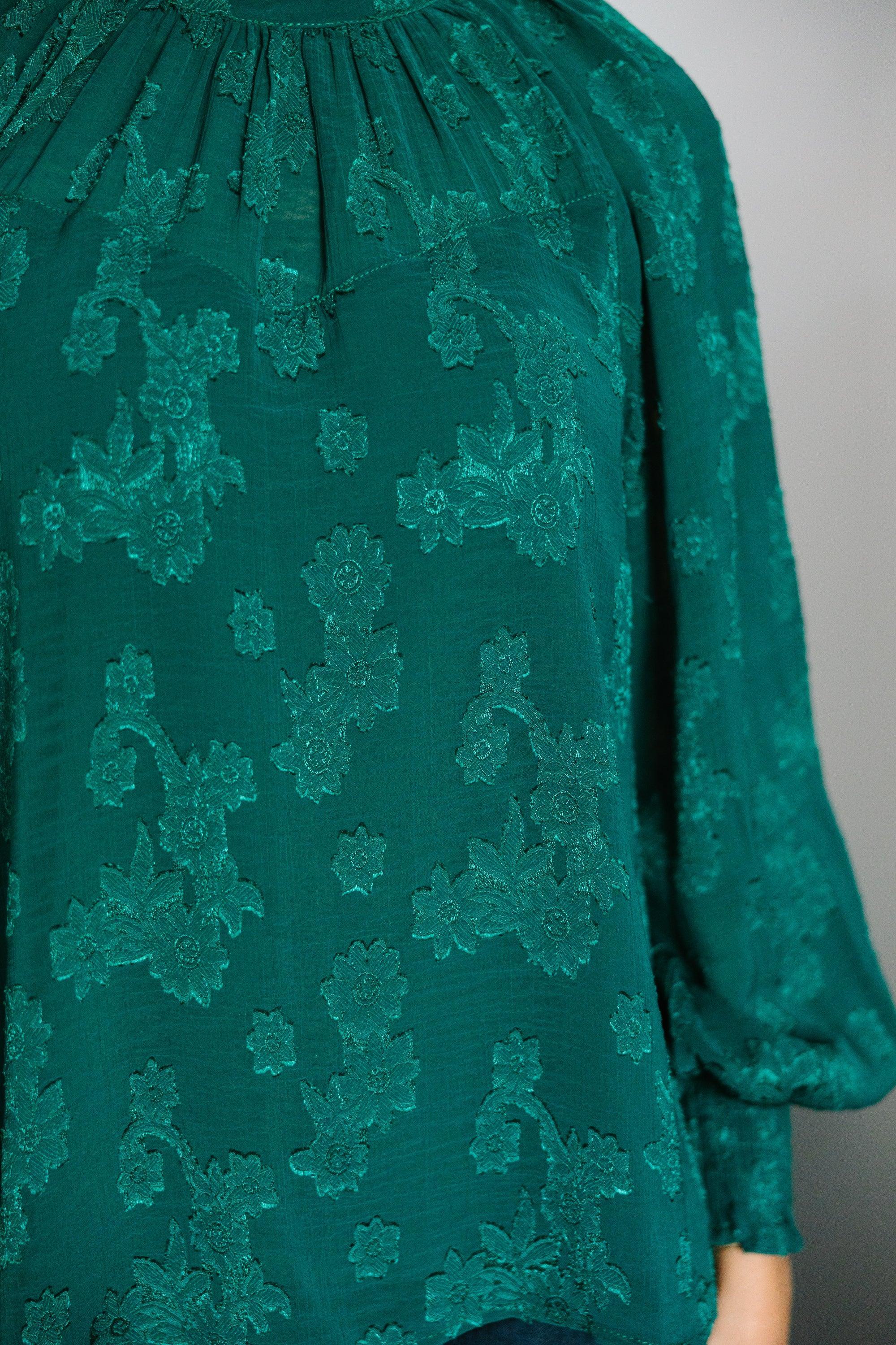 Check The List Hunter Green Blouse Female Product Image