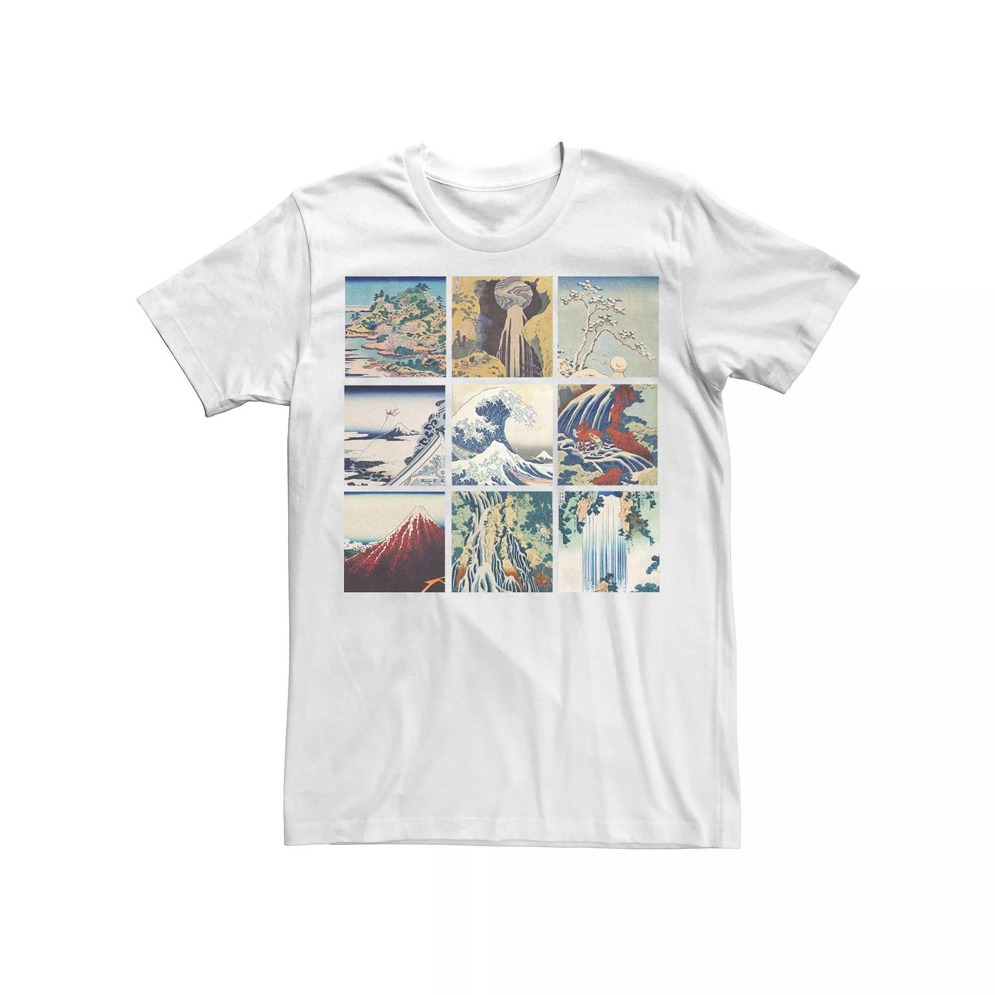Men's Fifth Sun Katsushika Hokusai Landscapes Panel Tee, Size: 3XL, White Product Image