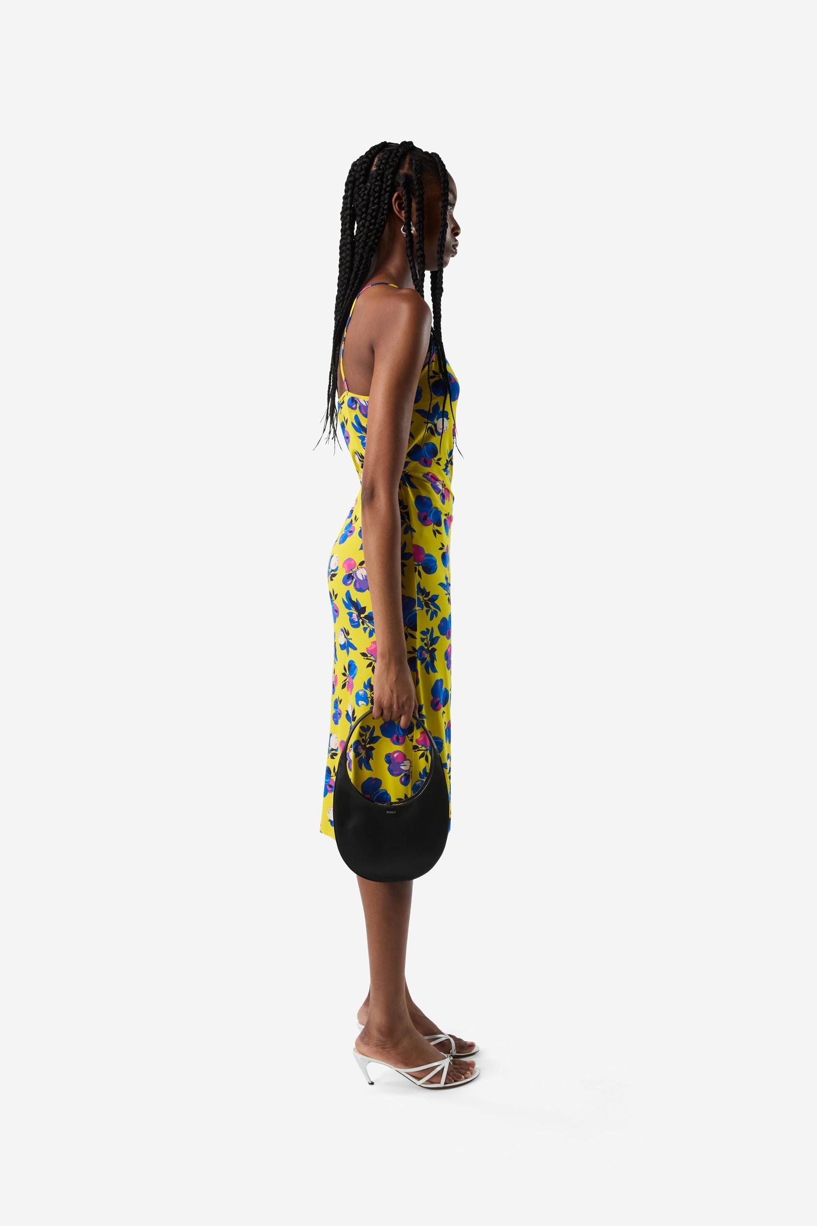 C-Logo Print Wrap Slip Dress Product Image