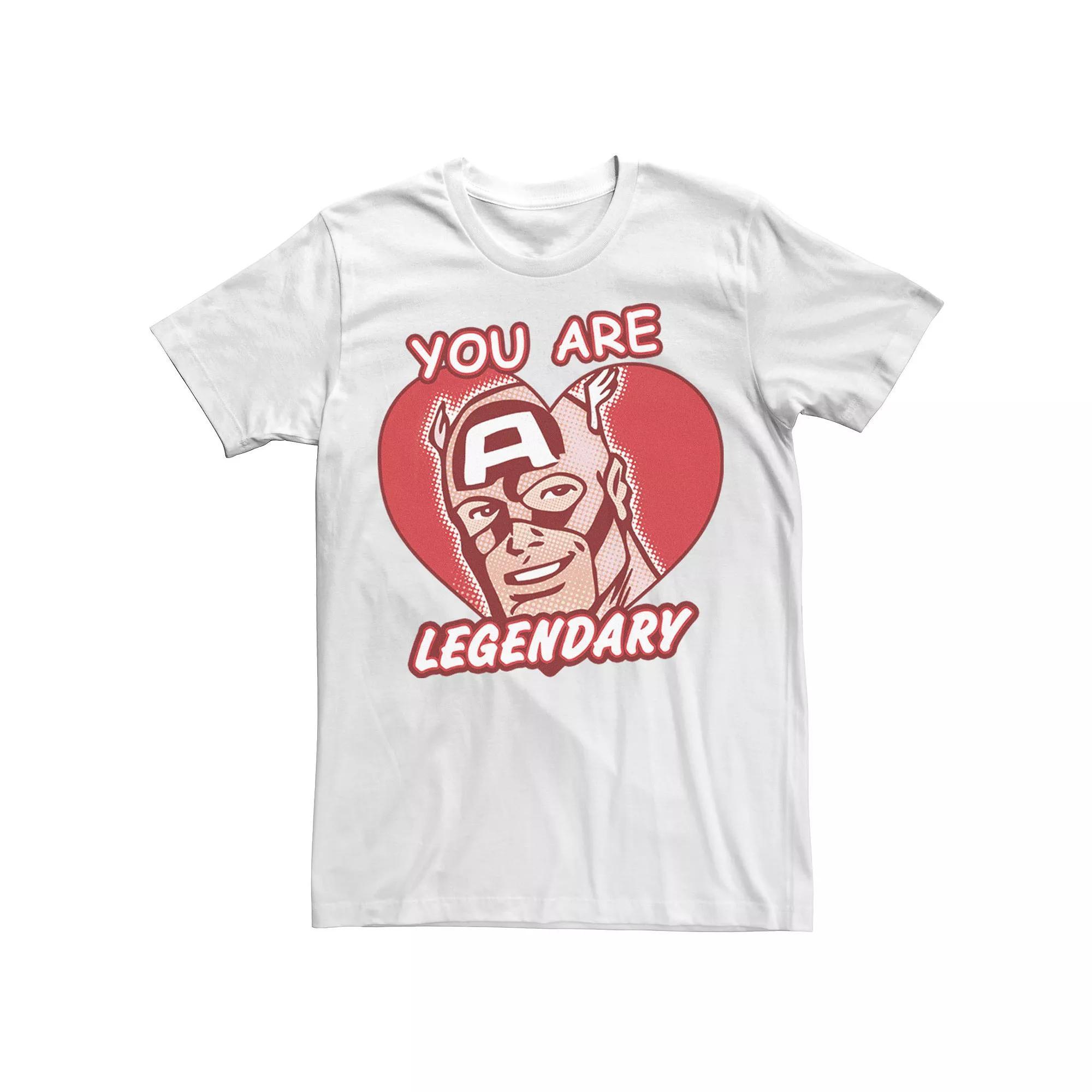 Mens Marvel Legendary Heart Comic Tee Product Image