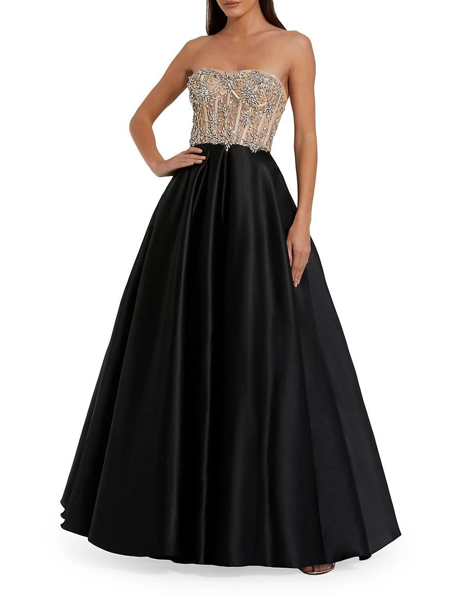 Womens Embellished Bustier Strapless Ballgown Product Image