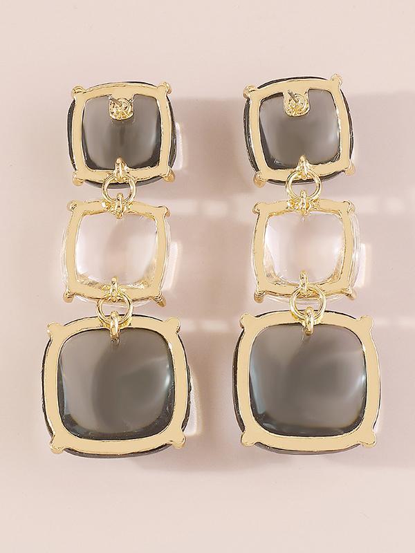 Geometric Drop Earrings Earrings Accessories Product Image