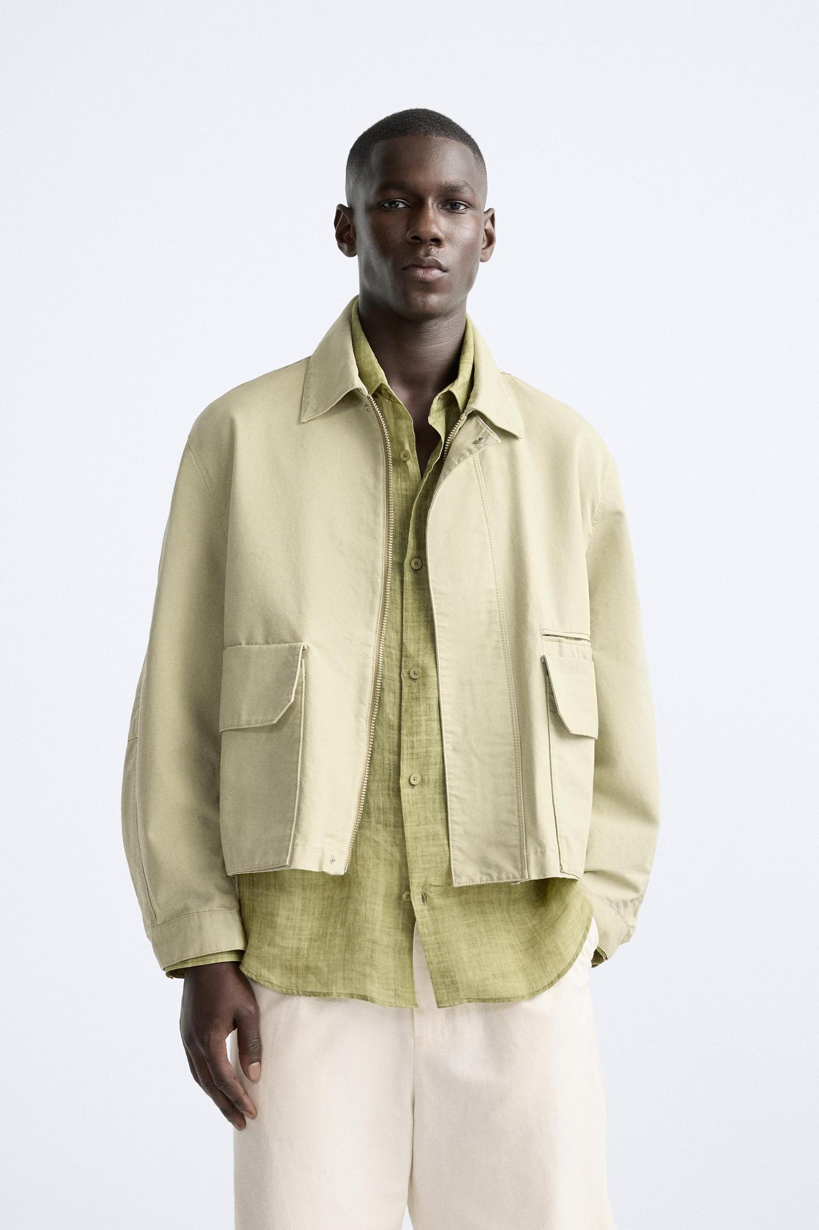 CROPPED FIT POCKETED JACKET Product Image