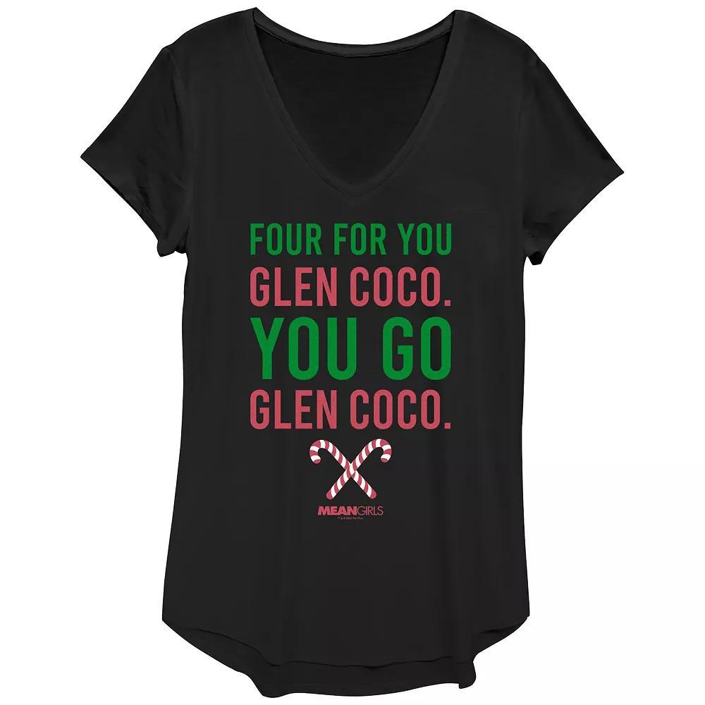 Women's Mean Girls Four For You Glen Coco You Go Glen Coco Graphic Tee, Size: XS, Black Product Image