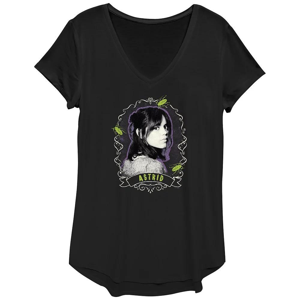 Women's Beetlejuice 2 Astrid Framed Portrait Graphic Tee, Size: XS, Black Product Image