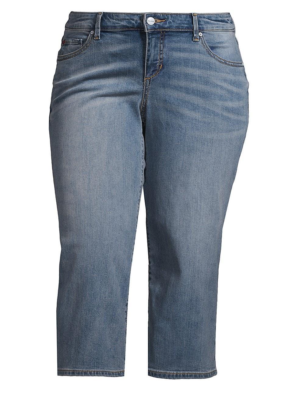 Womens Wide-Leg Cropped Jeans Product Image