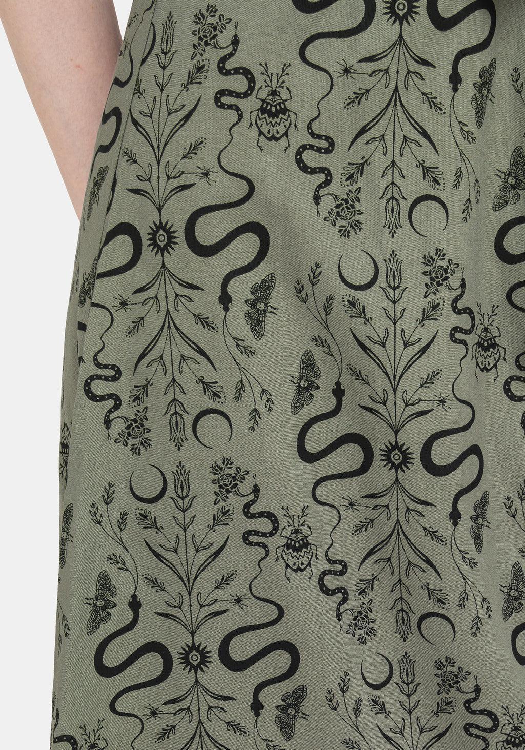 Dominion Snake Print Midi Shirt Dress Product Image