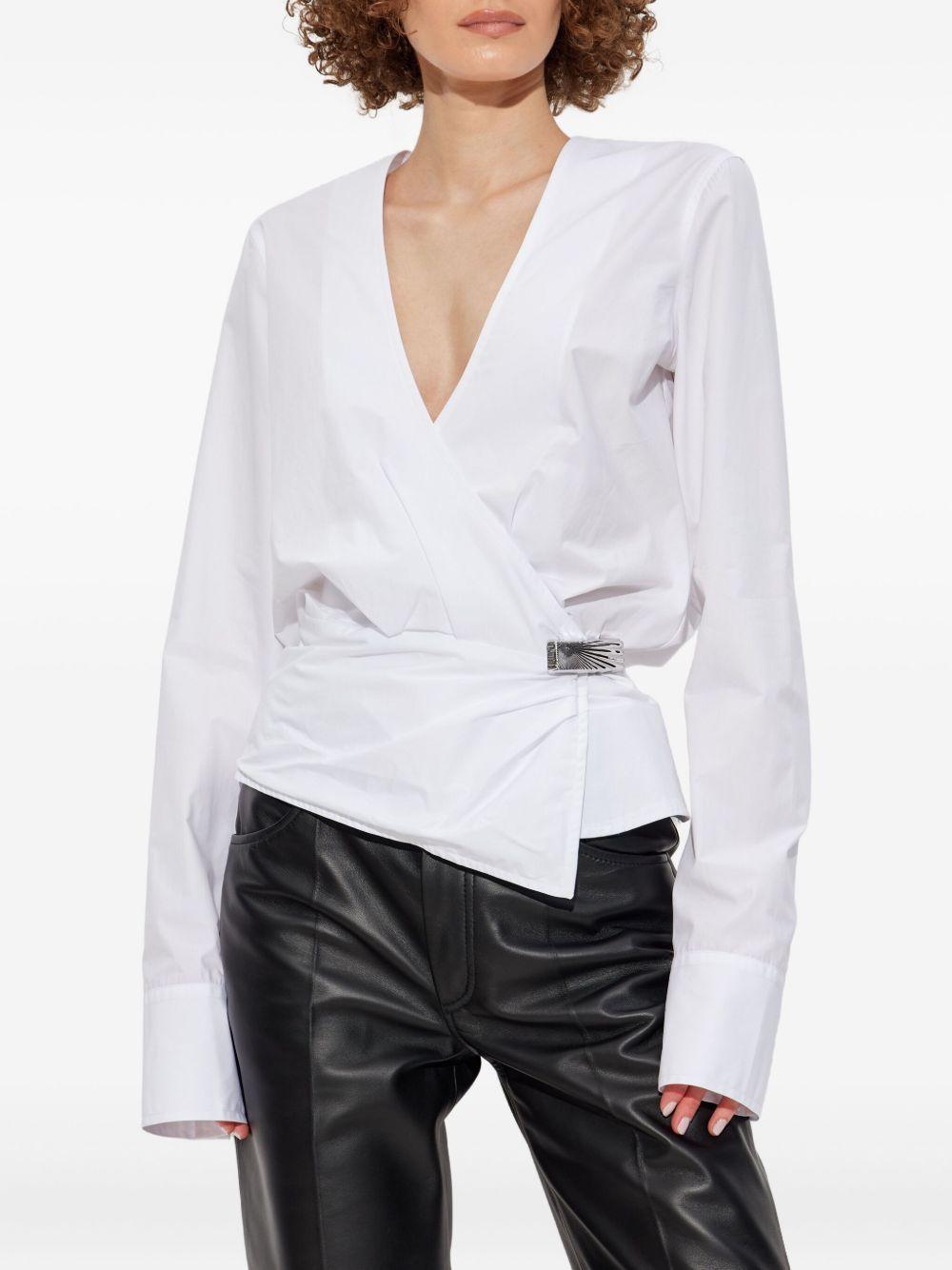 wrap-design blouse Product Image