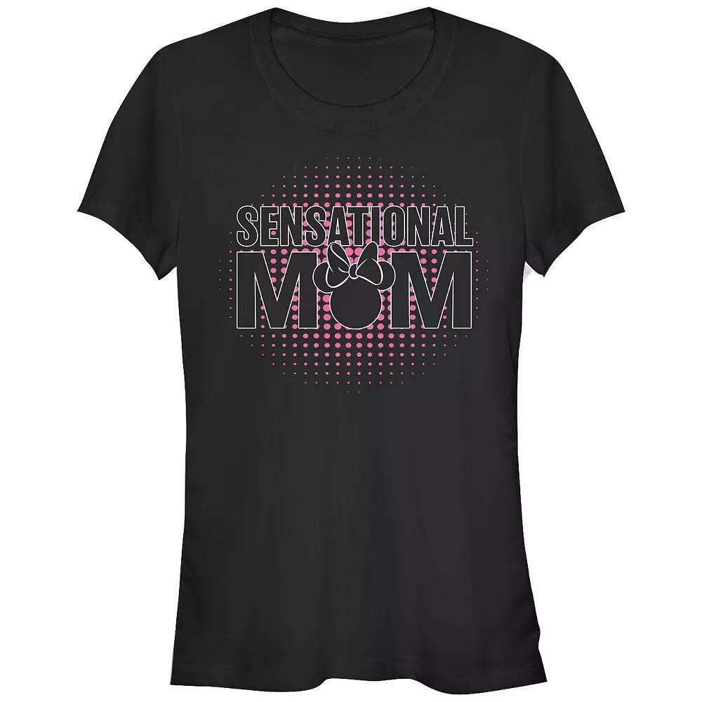 Disney's Minnie Mouse Sensational Mom Juniors' Graphic Tee, Women's, Size: Medium, Black Product Image