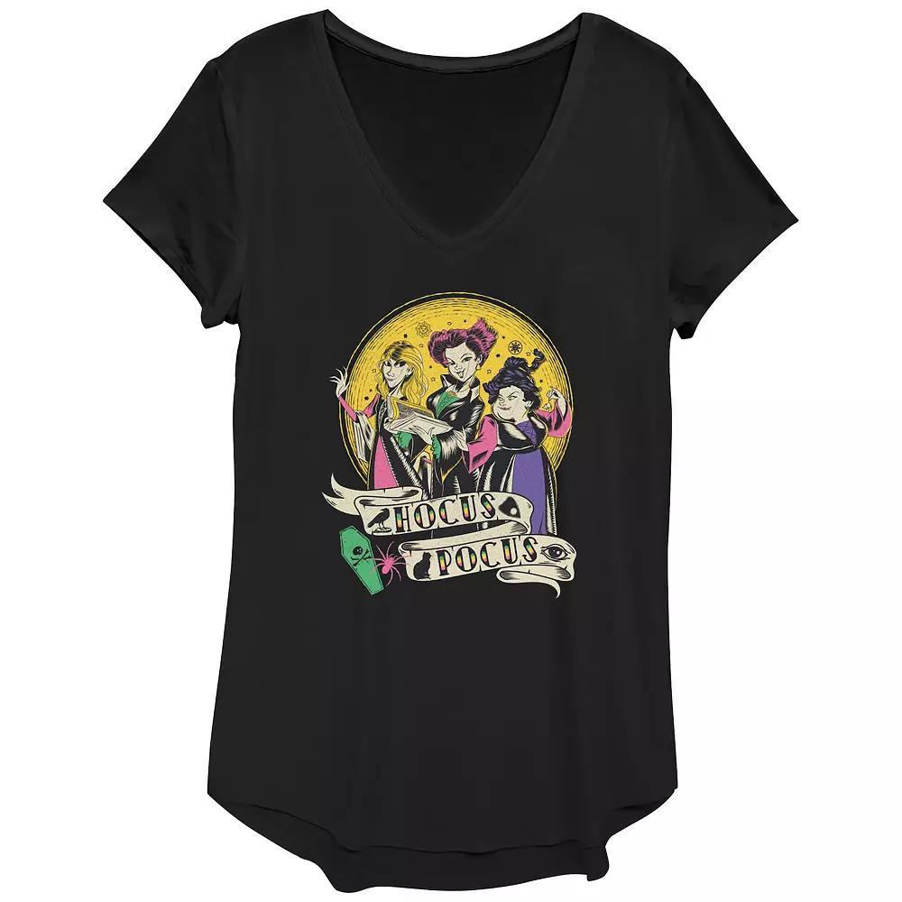 Women's Disney Hocus Pocus Sanderson Sisters Tattoo Graphic Tee, Girl's, Size: XS, Black Product Image