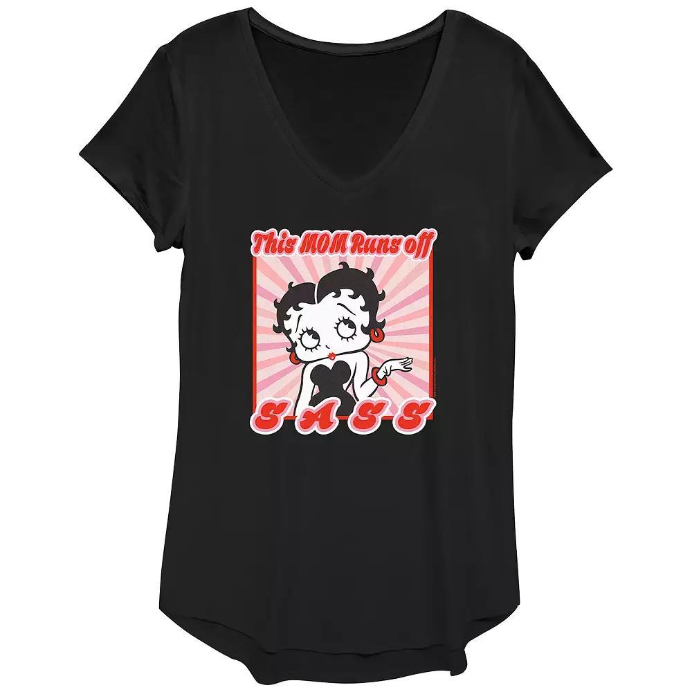 Women's Betty Boop My Mom Runs Off Sass Graphic Tee, Size: XS, Black Product Image