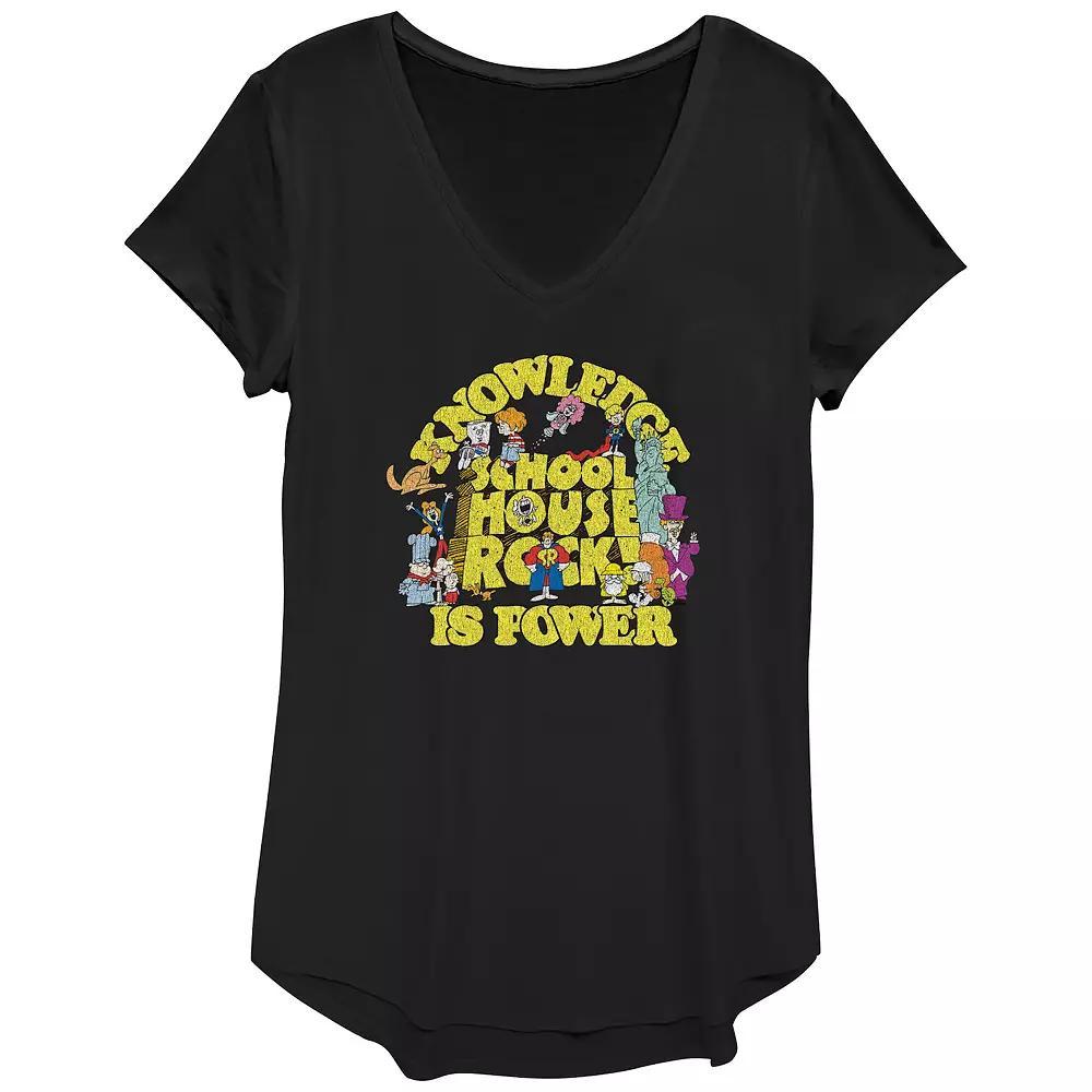 Disney's Schoolhouse Rock! Knowledge Is Power Women's Graphic Tee, Size: XS, Black Product Image