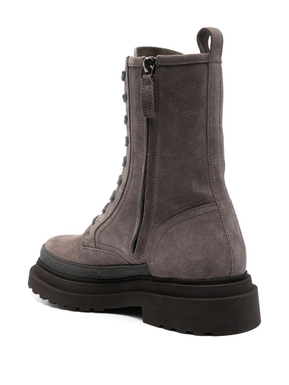 Monili-detail suede boots Product Image